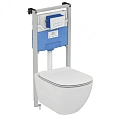 Комплект 4 в 1 Ideal Standard P386801 с подвесным унитазом TESI AquaBlade T007901, сидением T352701, Комплект 4 в 1 Ideal Standard P386801 с подвесным унитазом TESI AquaBlade T007901, сидением T352701,
