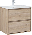 Тумба под раковину Aquanet Милан 70 дуб светлый 00336383 подвесная Тумба под раковину Aquanet Милан 70 дуб светлый 00336383 подвесная