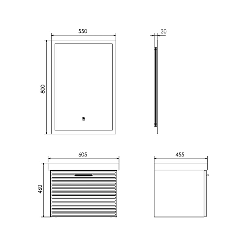 Тумба с раковиной Comforty Касабланка-60 00-00019249 серый шелк раковина Moduo 60 Тумба с раковиной Comforty Касабланка-60 00-00019249 серый шелк раковина Moduo 60