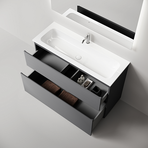 Тумба под раковину SANCOS Folk Floor FL120FGS 1190х445х850 Grey soft, напольная Тумба под раковину SANCOS Folk Floor FL120FGS 1190х445х850 Grey soft, напольная