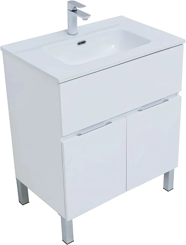 Тумба под раковину Aquanet Алвита New 70 1 ящик, 2 дверцы, белый матовый 00303901 Тумба под раковину Aquanet Алвита New 70 1 ящик, 2 дверцы, белый матовый 00303901