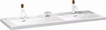 Раковина Armadi Art NeoArt 854-140 керамическая моноблок двойная 140см Раковина Armadi Art NeoArt 854-140 керамическая моноблок двойная 140см