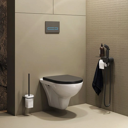 Унитаз подвесной AM.PM Gem CK90H0303B в наборе с гигиеническим душем с сиденьем Унитаз подвесной AM.PM Gem CK90H0303B в наборе с гигиеническим душем с сиденьем