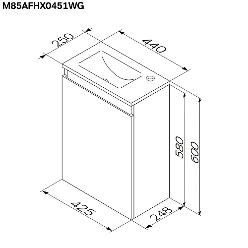 Тумба под раковину AM.PM X-Joy M85AFHX0451WG подвесная, 45 см, белый Тумба под раковину AM.PM X-Joy M85AFHX0451WG подвесная, 45 см, белый