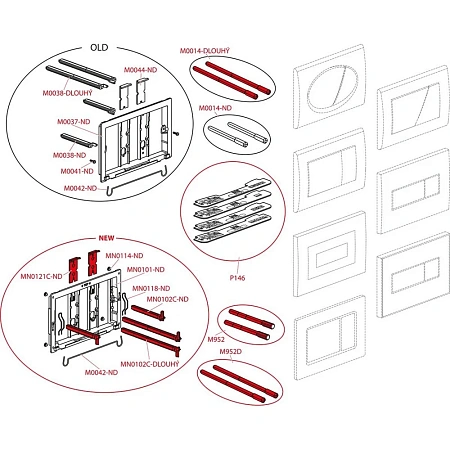 Клавиша смыва Alcaplast M70 белая Клавиша смыва Alcaplast M70 белая