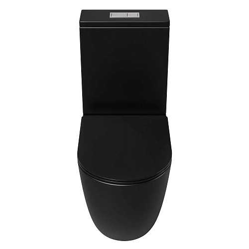 Унитаз напольный GROSSMAN GR-4494BMSQ 64x36x83,5 черный матовый, безободковый, торнадо с тонкой крышкой Унитаз напольный GROSSMAN GR-4494BMSQ 64x36x83,5 черный матовый, безободковый, торнадо с тонкой крышкой