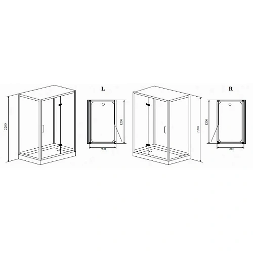 Душевая кабина Timo Premium PURO Н-511 R 120х90 правая Душевая кабина Timo Premium PURO Н-511 R 120х90 правая