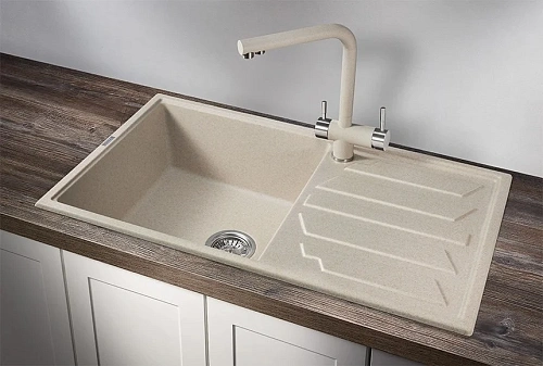 Кухонная мойка Granula 8601, ПИРИТ, кварц 860х500 Кухонная мойка Granula 8601, ПИРИТ, кварц 860х500