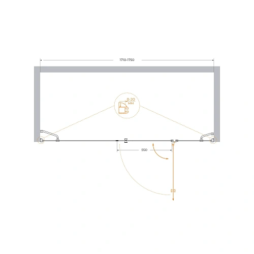 Душевая дверь CEZARES VERONA-W-B-13-80+60/40-C-Cr 175см стекло прозрачное, профиль хром Душевая дверь CEZARES VERONA-W-B-13-80+60/40-C-Cr 175см стекло прозрачное, профиль хром