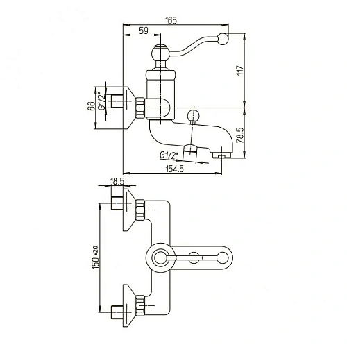 Смеситель для душа Paini Cox 78CR511 Смеситель для душа Paini Cox 78CR511