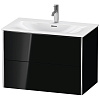Картинка анонса товара «тумба под раковину duravit xsquare xs432404040 подвесная 81 см черный глянцевый»