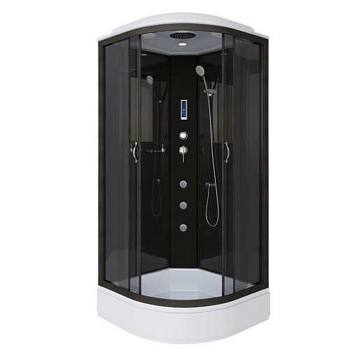 Душевая кабина Niagara Classic NG-6501-14F (900х900х2150) средний поддон (26см) стекло тонированное алюминиевый черный 65011434F Душевая кабина Niagara Classic NG-6501-14F (900х900х2150) средний поддон (26см) стекло тонированное алюминиевый черный 65011434F