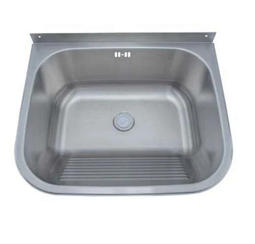 Раковина NOFER 13047.S настенная, прямоугольная, нержавеющая сталь, матовая Раковина NOFER 13047.S настенная, прямоугольная, нержавеющая сталь, матовая