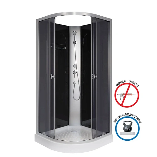 Душевая кабина Niagara Eco E90/13/TN/BK (900х900х2000) E90/13/TN/BK Душевая кабина Niagara Eco E90/13/TN/BK (900х900х2000) E90/13/TN/BK