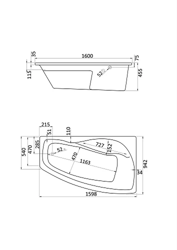 Акриловая ванна Santek Майорка XL 160х95 правосторонняя белая 1.WH11.1.990 Акриловая ванна Santek Майорка XL 160х95 правосторонняя белая 1.WH11.1.990