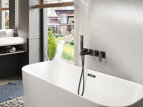 Смеситель для ванны Timo Selene 2014/03YSM встраиваемый черный Смеситель для ванны Timo Selene 2014/03YSM встраиваемый черный