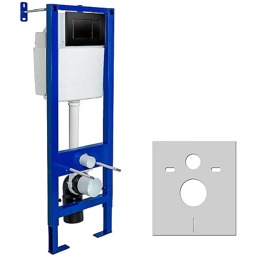 Инсталляция для унитаза Berges Аtom Line 410 кнопка Soft Touch черная, 040332 Инсталляция для унитаза Berges Аtom Line 410 кнопка Soft Touch черная, 040332