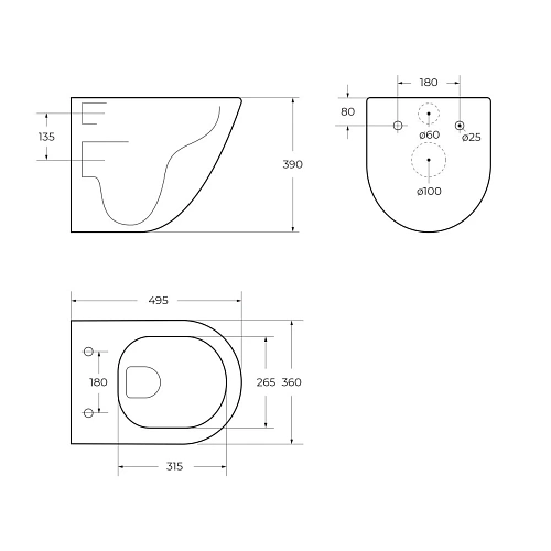 Унитаз подвесной Sintesi ELLIPSE SIN-TS-ELL-153 безободковый Tornado 3.0 с крышкой-сиденьем дюропласт, микролифт Унитаз подвесной Sintesi ELLIPSE SIN-TS-ELL-153 безободковый Tornado 3.0 с крышкой-сиденьем дюропласт, микролифт