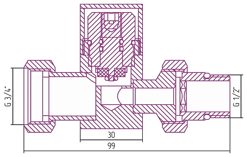 Вентиль Сунержа прямой под шестигранник G 1/2 НР х G 3/4 НГ 00-1405-1234 Без покрытия Вентиль Сунержа прямой под шестигранник G 1/2 НР х G 3/4 НГ 00-1405-1234 Без покрытия