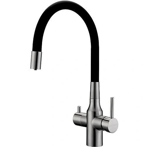 Смеситель для кухни Paulmark SALIX брашированная сталь Sa213419-BS Смеситель для кухни Paulmark SALIX брашированная сталь Sa213419-BS