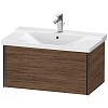 Картинка анонса товара «тумба под раковину duravit xviu xv40160b221 подвесная 81 см орех/черный»