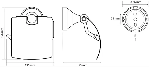Держатель туалетной бумаги Bemeta KERA 144712017 Держатель туалетной бумаги Bemeta KERA 144712017
