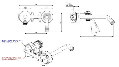 Смеситель для раковины Remer Atelier AL15PXV, сталь Смеситель для раковины Remer Atelier AL15PXV, сталь