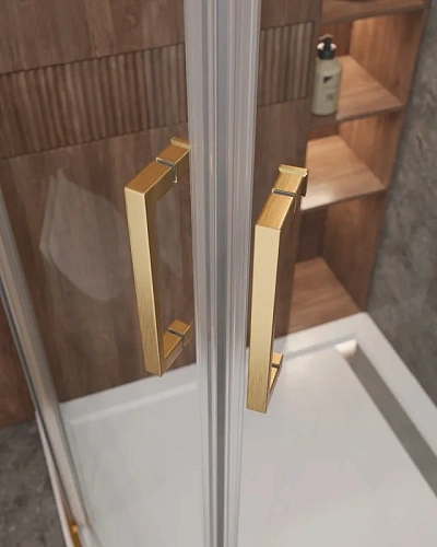 Душевой уголок CEZARES MOLVENO-R-2-90-C-BORO-IV цвет профиля брашированное золото стекло прозрачное 900x900 мм Душевой уголок CEZARES MOLVENO-R-2-90-C-BORO-IV цвет профиля брашированное золото стекло прозрачное 900x900 мм