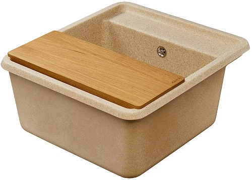 Кухонная мойка Aquaton Беллис 57 1A724932BS220 из литого мрамора, песочный Кухонная мойка Aquaton Беллис 57 1A724932BS220 из литого мрамора, песочный