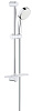 Картинка анонса товара «душевой гарнитур grohe new tempesta cosmopolitan 100 i с полочкой, душевая штанга 600 мм, хром (2608 26083002»