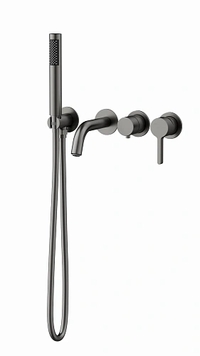 Смеситель для ванны Vincea Villa VTFW-1VL1GM встраиваемый, вороненая сталь Смеситель для ванны Vincea Villa VTFW-1VL1GM встраиваемый, вороненая сталь