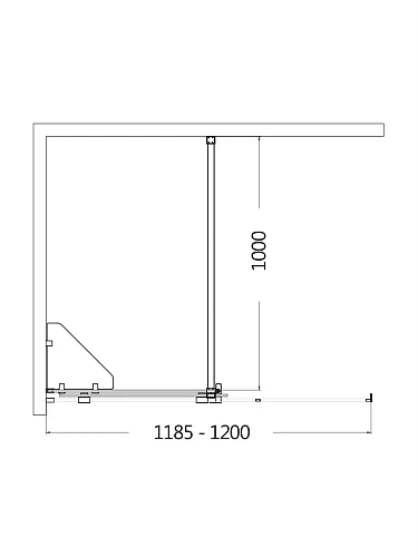 Шторка на ванну AQUAme AQM6601-2 1200x1400мм стекло 8мм, цвет профиля матовый черный Шторка на ванну AQUAme AQM6601-2 1200x1400мм стекло 8мм, цвет профиля матовый черный