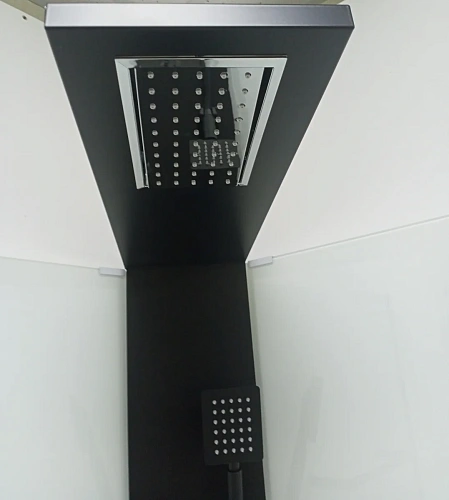 Душевая кабина Ceruttispa CHIKA901B без крыши 90x90x215-225 профиль черный, стекло прозрачное Душевая кабина Ceruttispa CHIKA901B без крыши 90x90x215-225 профиль черный, стекло прозрачное