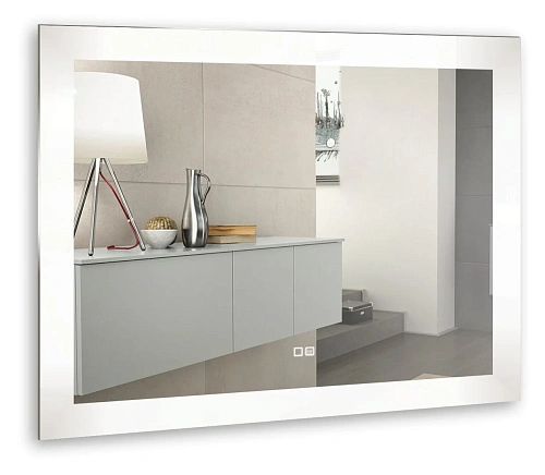 Зеркало Silver mirrors Норма - 4 800х600 часы, сенсорный выключатель ФР-00001042 Зеркало Silver mirrors Норма - 4 800х600 часы, сенсорный выключатель ФР-00001042