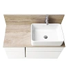 Тумба под раковину Aquaton Мишель 100 без столешницы, дуб эндгрейн, белый 1A244101MIX40 Тумба под раковину Aquaton Мишель 100 без столешницы, дуб эндгрейн, белый 1A244101MIX40