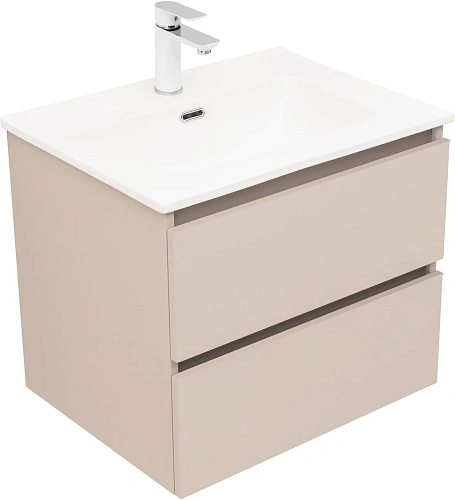 Тумба под раковину Aquanet Вега 2.0 60 бежевый 00337941 подвесная Тумба под раковину Aquanet Вега 2.0 60 бежевый 00337941 подвесная