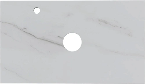 Столешница Aquanet Flat 80 00345781 мрамор, с отверстием слева Столешница Aquanet Flat 80 00345781 мрамор, с отверстием слева