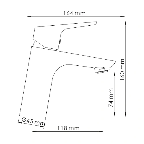 Смеситель для раковины WasserKRAFT Lippe 4503 хром Смеситель для раковины WasserKRAFT Lippe 4503 хром