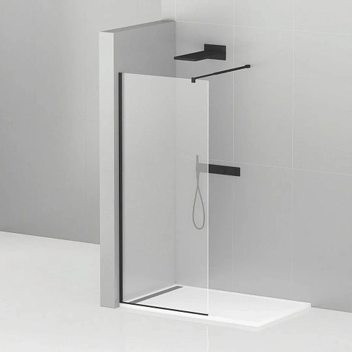 Душевая перегородка CEZARES LIBERTA-L-1-130-C-NERO 130см стекло прозрачное, профиль черный Душевая перегородка CEZARES LIBERTA-L-1-130-C-NERO 130см стекло прозрачное, профиль черный