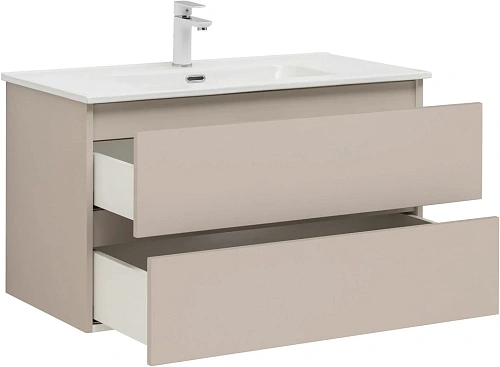 Тумба под раковину Aquanet Вега 2.0 90 бежевый 00337944 подвесная Тумба под раковину Aquanet Вега 2.0 90 бежевый 00337944 подвесная