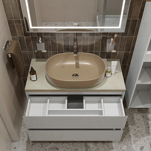 Тумба со столешницей и раковиной BelBagno KRAFT 100 kraft100bo-kepmco-1084h316-set подвесная KRAFT100BO-KEPMCO-1084H316-SET Тумба со столешницей и раковиной BelBagno KRAFT 100 kraft100bo-kepmco-1084h316-set подвесная KRAFT100BO-KEPMCO-1084H316-SET