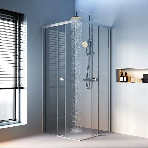 Душевой уголок AM.PM X-Joy W94G-403-9090-МТ Slide 90х90, хром матовый, стекло прозрачное Душевой уголок AM.PM X-Joy W94G-403-9090-МТ Slide 90х90, хром матовый, стекло прозрачное