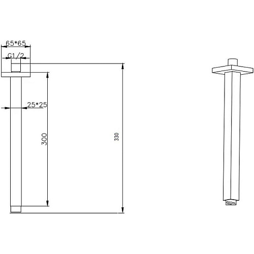 Кронштейн верхнего душа Boheme QUBIC 629-QUBIC-MW Кронштейн верхнего душа Boheme QUBIC 629-QUBIC-MW