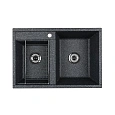 Кухонная мойка Aquaton Делия 78 DBL 1A723132DE210 из литого мрамора, две чаши, графит Кухонная мойка Aquaton Делия 78 DBL 1A723132DE210 из литого мрамора, две чаши, графит