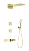 Душевая система Wonzon &amp; Woghand с термостатом, встраиваемая, брашированное золото (WW-D4538-A-BG)