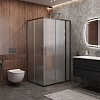Душевой уголок CEZARES MOLVENO-AH-21-90+20-P-GM цвет профиля оружейная сталь стекло рифленое 1100x900 мм Душевой уголок CEZARES MOLVENO-AH-21-90+20-P-GM цвет профиля оружейная сталь стекло рифленое 1100x900 мм