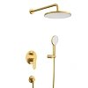 Душевая система CEZARES STYLUS-DSET-BORO встраиваемая, со шлангом, с держателем, брашированное золото Душевая система CEZARES STYLUS-DSET-BORO встраиваемая, со шлангом, с держателем, брашированное золото