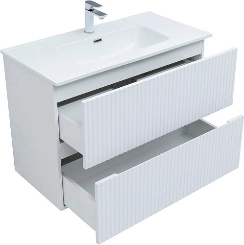 Тумба под раковину Aquanet Джейн 90 белый матовый 00313287 напольная/подвесная Тумба под раковину Aquanet Джейн 90 белый матовый 00313287 напольная/подвесная