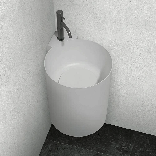 Раковина ABBER Stein AS2625 подвесная, белая матовая Раковина ABBER Stein AS2625 подвесная, белая матовая