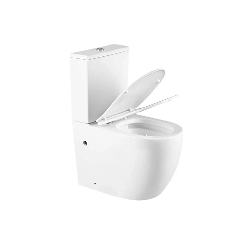 Чаша напольного унитаза Vincea Globo VT2B-34 белая, ультратонкое сиденье soft-close, P-trap Чаша напольного унитаза Vincea Globo VT2B-34 белая, ультратонкое сиденье soft-close, P-trap